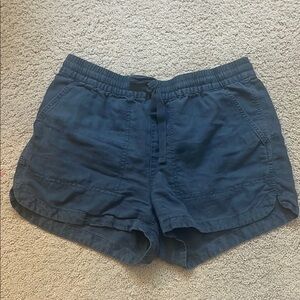 Women's J.Crew Linen Navy Shorts